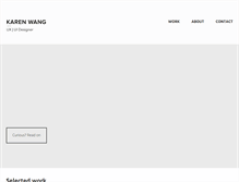 Tablet Screenshot of karen-wang.com